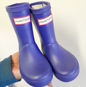 Hunter Toddler Kids Blue Rain Boots Size 6